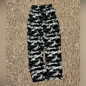 Black and white camo pajamas pants